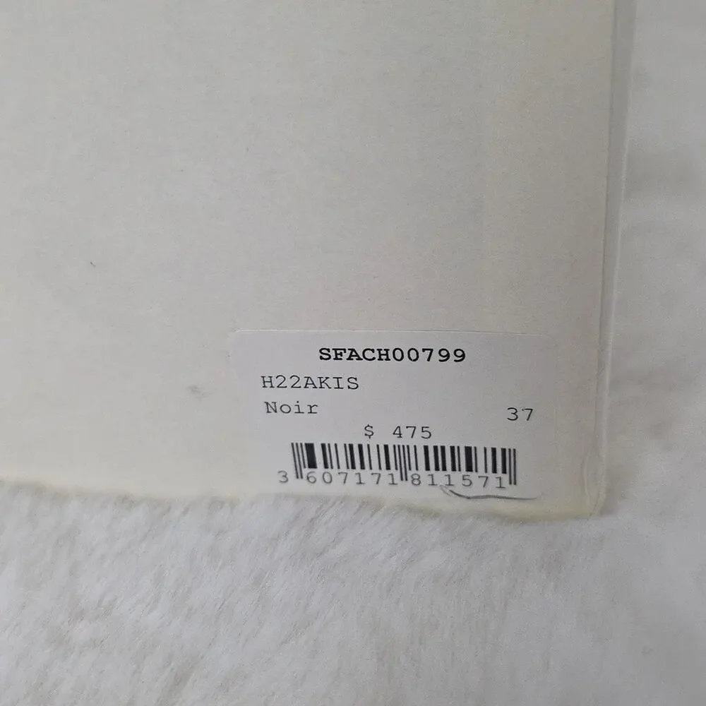 NEW Sandro Paris Black Leather Chelsea Boots Chunky Lug Sole Square Toe EU 37 - Picture 15 of 16